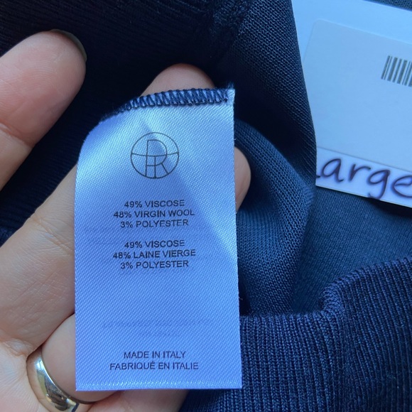 The Row Knit Wide Leg Pant in Navy - Size Large - Picture 6 of 8